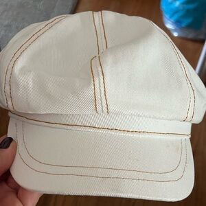 Free People White Cap